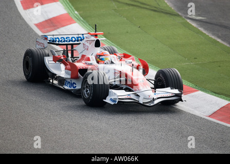 Timo GLOCK im Toyota TF108 Rennwagen während der Formel-1-Tests Sitzungen im Februar 2008 Stockfoto