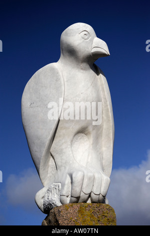 "Mythische südamerikanischen Vogel". Skulptur von Gordon Young. Tern-Projekt. Morecambe, Lancashire, England, Vereinigtes Königreich, Europa. Stockfoto