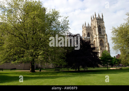 York Minster vom Dekanat Gärten Stockfoto