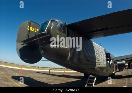 Tail Gunner Position auf Vintage-2. Weltkrieg-Bomber B-24 Liberator an Flügeln der Freiheit Tour Keystone Airpark North Florida Stockfoto