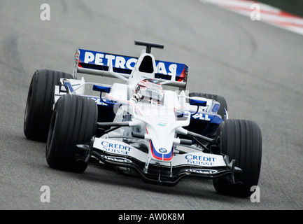 Christian KLIEN im BMW Sauber F1 08 Rennwagen während der Formel-1-Test-Sitzungen, im Februar 2008 Stockfoto