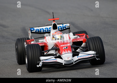 Timo GLOCK im Toyota TF108 Rennwagen während der Formel-1-Tests Sitzungen im Februar 2008 Stockfoto