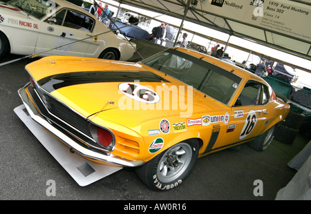 1970 Ford Mustang Boss 302 beim Goodwood Festival of Speed, Sussex, UK. Stockfoto