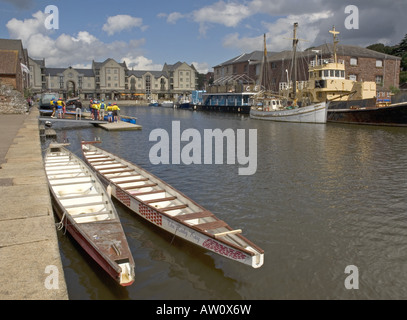 Das Becken an der Spitze der Exe-Kanal, Exeter, Devon Stockfoto