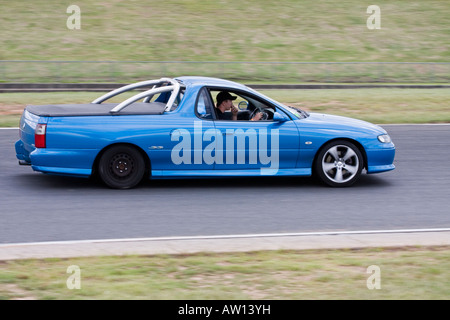 Holden Commodore Utility (genannt eine Pick up Truck in Amerika) auf Eastern Creek Racetrak in New South Wales, Australien Stockfoto