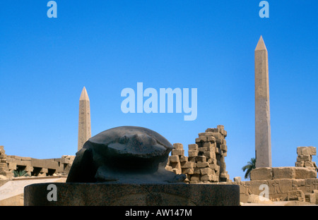 Karnak Ägypten Karnak Temple Complex Skeb von Amenhotep III Stockfoto