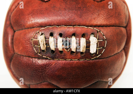 Klassische Vintage-Leder-Fußball Stockfoto