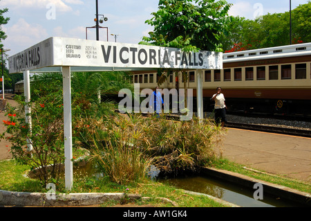 Vom Bahnhof Victoria Falls, Simbabwe Stockfoto