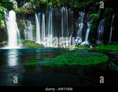 Shiraito Wasserfälle am Fuße des Mount Fuji in Japan Stockfoto