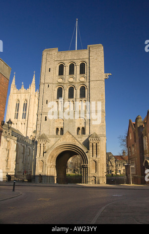 der normannische Turm in Bury St Edmunds, Suffolk, UK Stockfoto