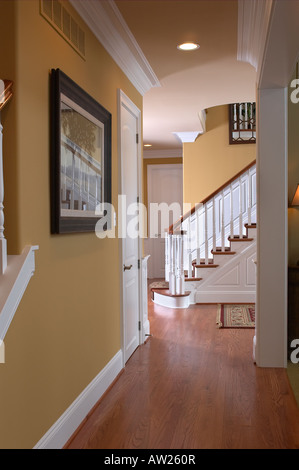 Flur und Treppe Haus Home Interior, USA Stockfoto