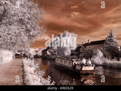 Kanalboot, Lymm Stockfoto