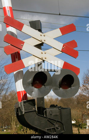 Detail einer Zug-Kreuzung in Utrecht Stockfoto