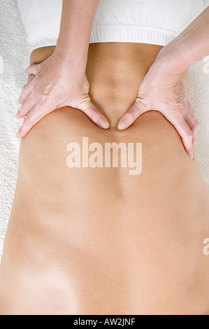 Mann mit einer massage Stockfoto