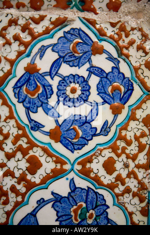 Kachel-Detail-Topkapi-Palast, Istanbul Stockfoto