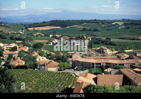 Blick von Châteauneuf-du-Pape, Provence, Frankreich Stockfoto