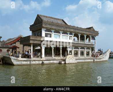 Der Marmor Boot, Sommerpalast, Peking Stockfoto