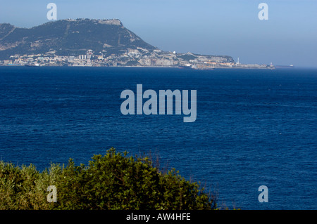 Spanien Andalusien Felsen von Gibraltar von Algeciras Stockfoto