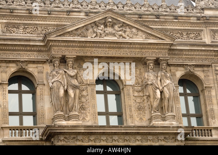Detail des Louvre Paris bauen Stockfoto