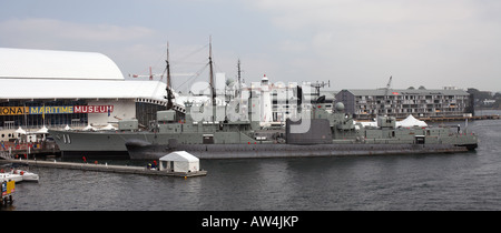 HMAS Vampire und HMAS Onslow an der Australian National Maritime Museum, Sydney Stockfoto
