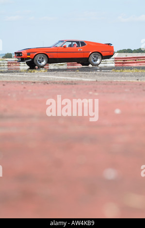 1973 ford Mustang super Cobra Jet Muscle-Car amerikanischen Amerika Leistung Auto Dragstrip Beschleunigungsrennen Ram Luft hohe powered klassischen f Stockfoto