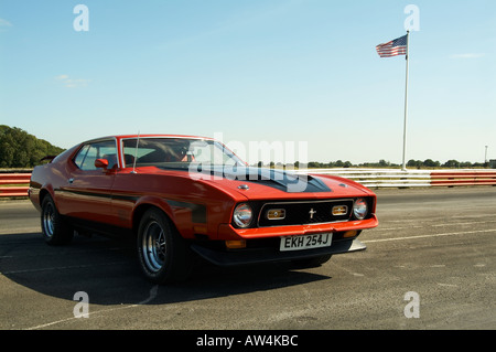 1973 ford Mustang super Cobra Jet Muscle-Car amerikanischen Amerika Leistung Auto Dragstrip Beschleunigungsrennen Ram Luft hohe powered klassischen f Stockfoto