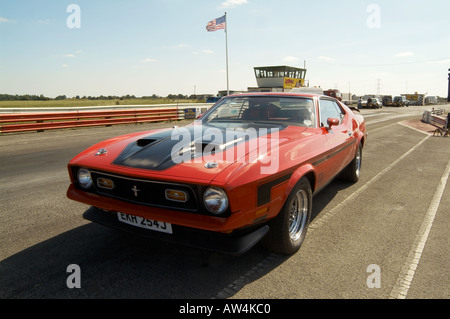 1973 ford Mustang super Cobra Jet Muscle-Car amerikanischen Amerika Leistung Auto Dragstrip Beschleunigungsrennen Ram Luft hohe powered klassischen f Stockfoto