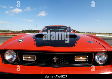 1973 ford Mustang super Cobra Jet Muscle-Car amerikanischen Amerika Leistung Auto Dragstrip Beschleunigungsrennen Ram Luft hohe powered klassischen f Stockfoto