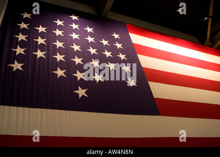 Replik der 33 spielte amerikanische Flagge, die flogen während Union Besatzung von Fort Sumter, Charleston, SC Stockfoto