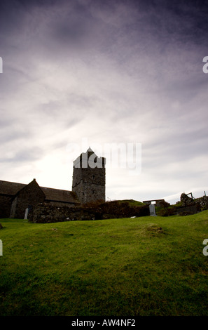 St Clements Kirche und Friedhof Rodel Rodell Insel Harris äußeren Hebriden westlichen Inseln Schottlands Stockfoto