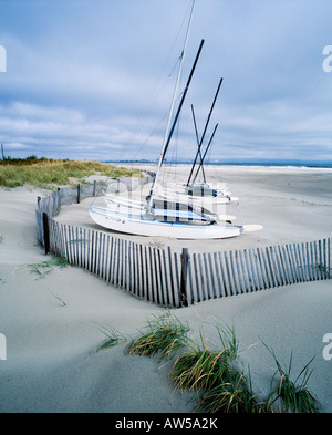 Katamarane im Sand Ocean City New Jersey Stockfoto