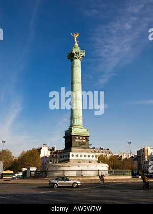 Colonne de Juillet in Place De La Bastille, Paris, Frankreich Stockfoto