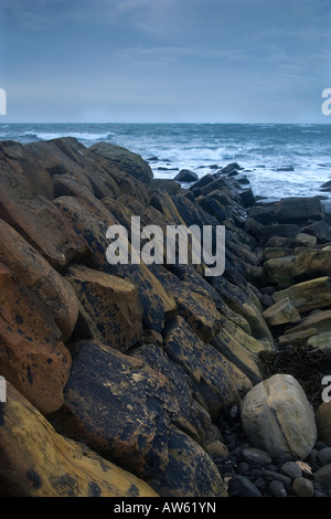 Felsen Meer Verteidigung an Kimmeridge Bay Purbeck Dorset in England Stockfoto