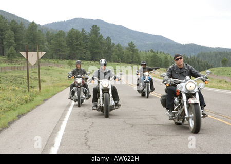 WILD HOGS 2007 Touchstone Film mit von links William H Macy, Tim Allen, Martin Lawrence und John Travolta Stockfoto