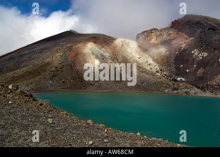Emerald Lakes auf Mt Tongariro, Nordinsel, Neuseeland Stockfoto