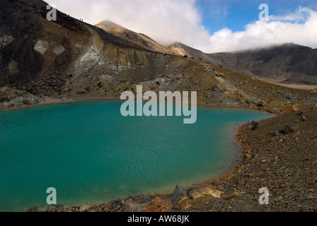 Emerald Lakes auf Mt Tongariro, Nordinsel, Neuseeland Stockfoto