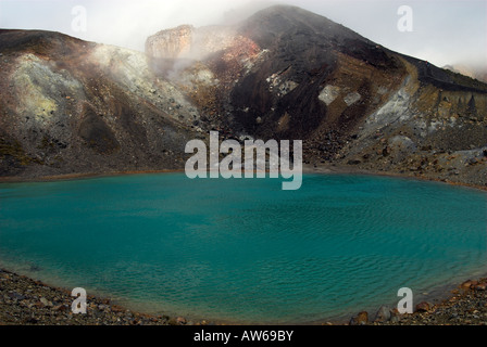 Emerald Lakes auf Mt Tongariro, Nordinsel, Neuseeland Stockfoto