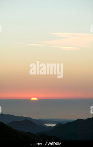 Wirbel-Howe bei Sonnenuntergang mit Blick auf die irische See Lake District-UK Stockfoto