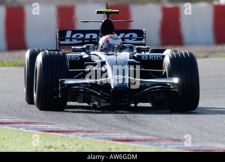 Kazuki Nakajima JPN in der Williams-Toyota FW30 Rennwagen während der Formel-1-Test-Sitzungen auf dem Circuit de Catalunya Stockfoto