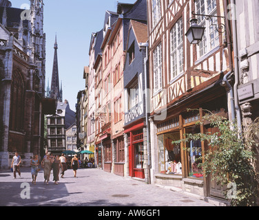 ROUEN RUE MARTAINVILLE Stockfoto