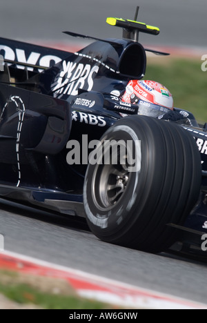 Kazuki Nakajima JPN in der Williams-Toyota FW30 Rennwagen während der Formel-1-Test-Sitzungen auf dem Circuit de Catalunya Stockfoto