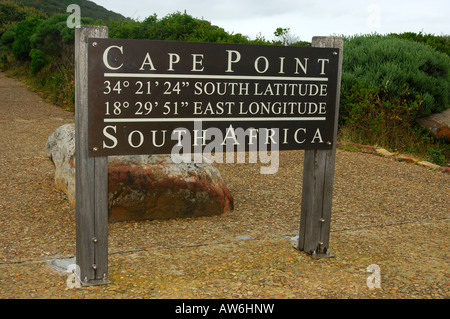 Wegweiser Cape Point, Western Cape Province, Südafrika Stockfoto
