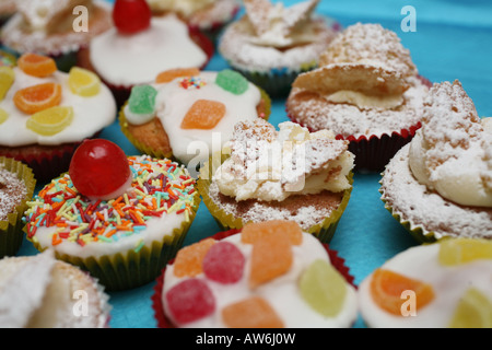Viele der leckeren cupcakes Stockfoto