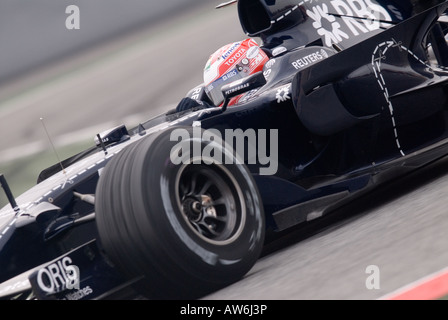 Kazuki Nakajima JPN in der Williams-Toyota FW30 Rennwagen während der Formel-1-Test-Sitzungen auf dem Circuit de Catalunya Stockfoto