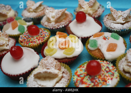 Viele der leckeren cupcakes Stockfoto