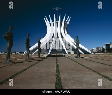 Kathedrale von Brasilia, Brasilia, 1958-1970. Architekt: Oscar Niemeyer Stockfoto