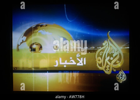 "Al Jazeera" auch Aljazeera oder JSC auch Aljazeera oder JSC News Bulletin Screenshot Stockfoto