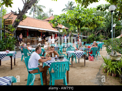 Bonsai Cafe Strand von Sanur-Bali-Indonesien Stockfoto