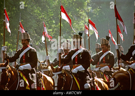Indien Neu Delhi Kasturba Gandhi Marg Republik Day Parade Kavallerie-Regiment paradieren Stockfoto