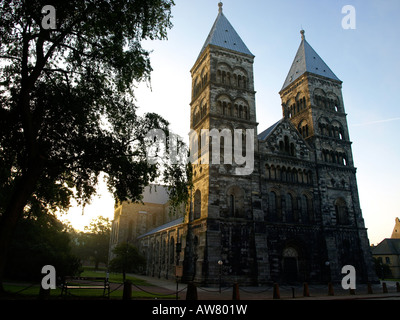 Domkyrkan in Lund, Schweden. Stockfoto